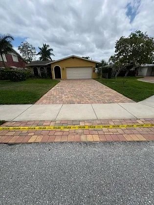 Paver pool deck and driveway installation in Pompano Beach