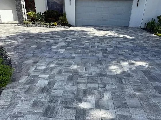 Re-leveled marble pool coping in Palm Beach
