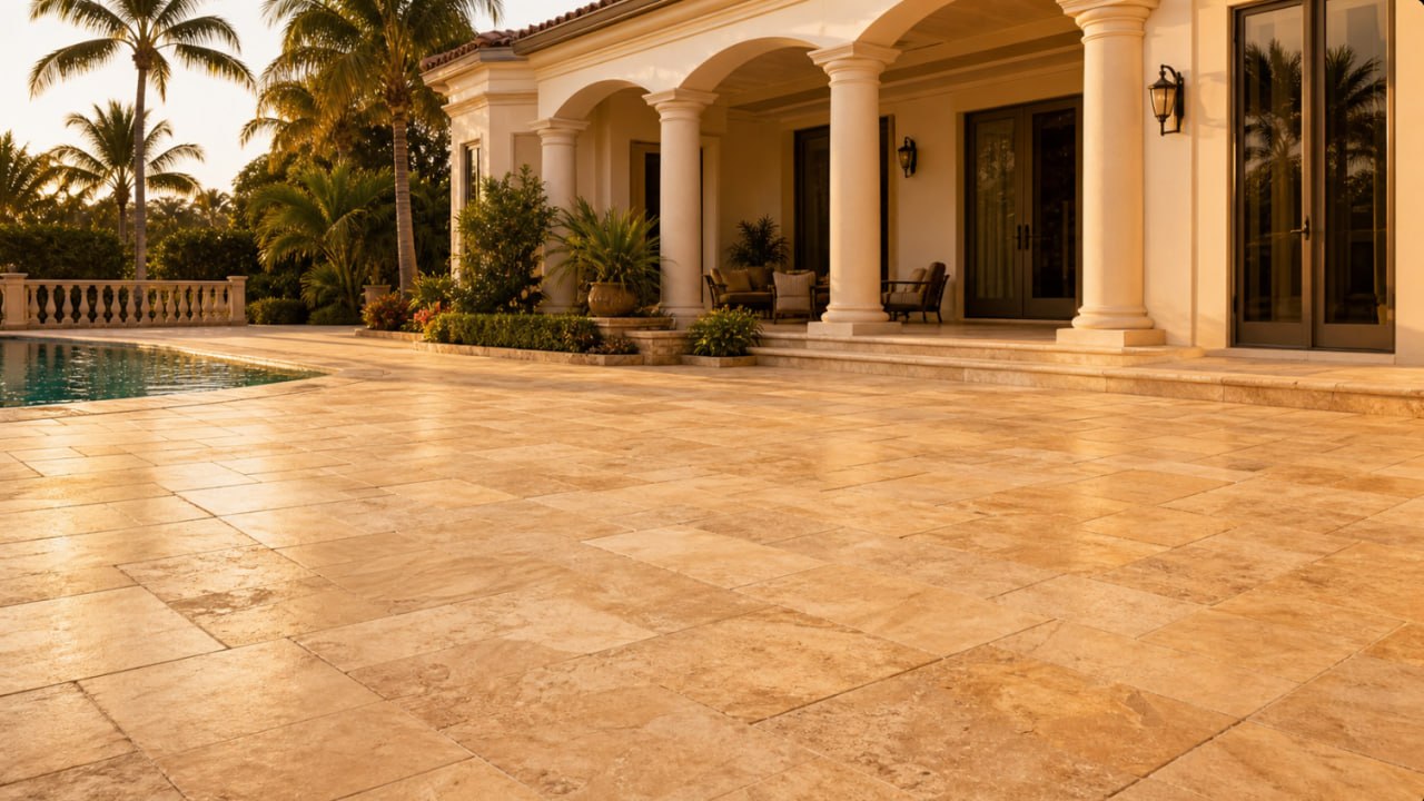 Beige Pavers and the Return of Warm-Toned Stone in South Florida